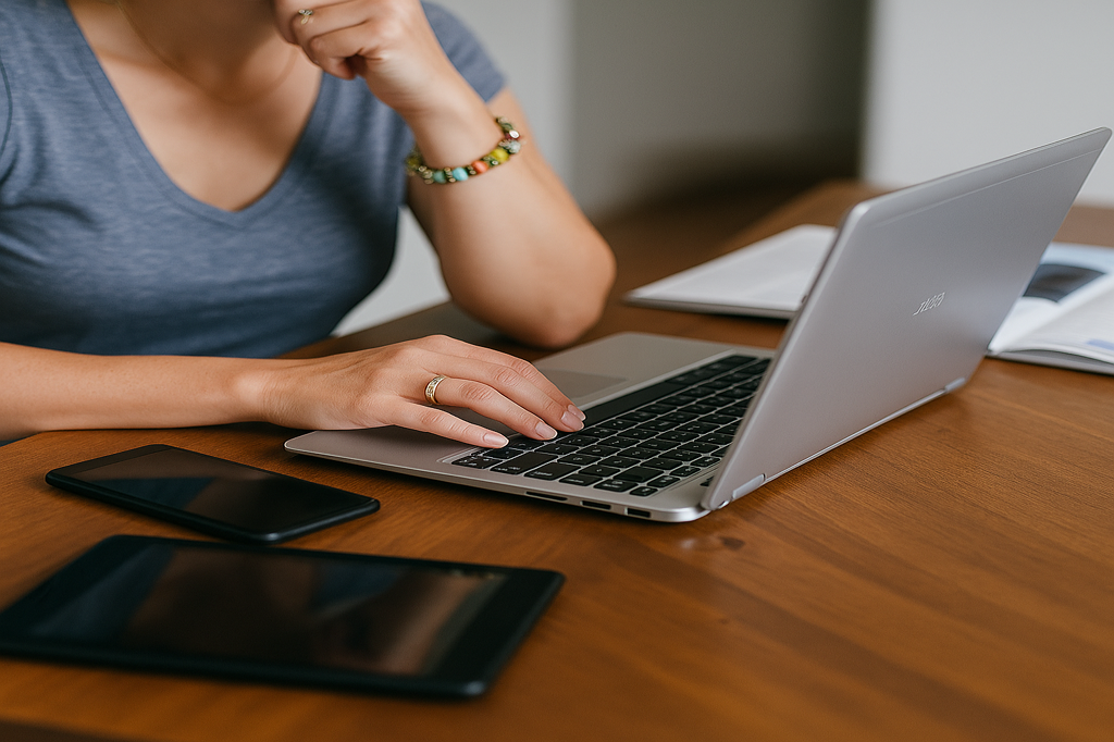 milemark_woman working at laptop